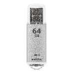 Флешка USB Smartbuy V-CUT SILVER (SB64GbVC-S3), 64Gb, USB 3.0, R/W 75/25, серебристый, фото 1