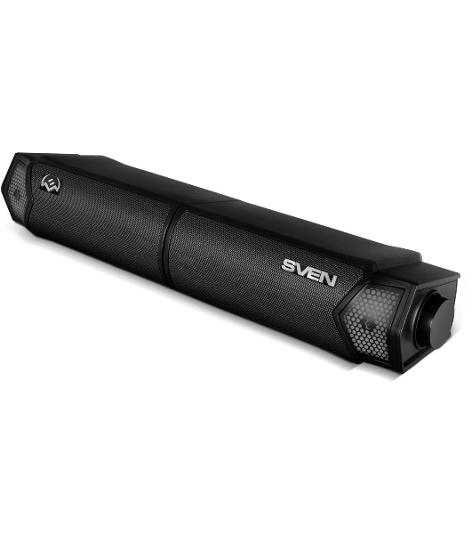 Саундбар мини SVEN SB-G1450, черный (10 Вт, питание USB, Bluetooth, подсветка)