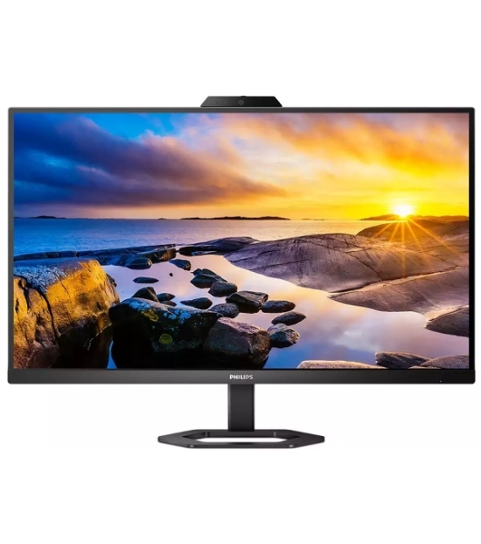 Монитор 27' Philips 27E1N50HE IPS 2560x1440, 75 Гц, 4 мс, 16:9, 300 кд/м², HDMI 1.4, DP 1.2, USB-C, USB Hub, 3.5 Jack, динамики (2×3 Вт), веб-камера, FreeSync, черный