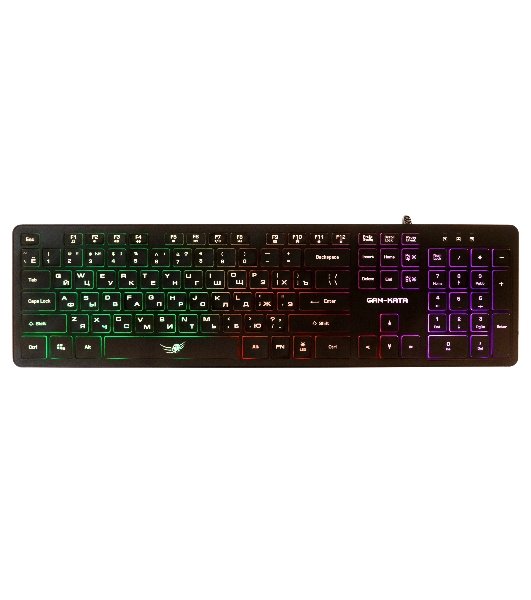 Комплект клавиатура+мышь Dialog Gan-Kata KMGK-1707U проводной, USB, 1600 DPI, чёрный