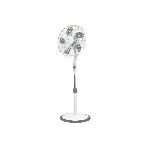 Вентилятор Electrolux EFF-1003D белый, напольный, 50 Вт, 3 скорости, 40 см, фото 1