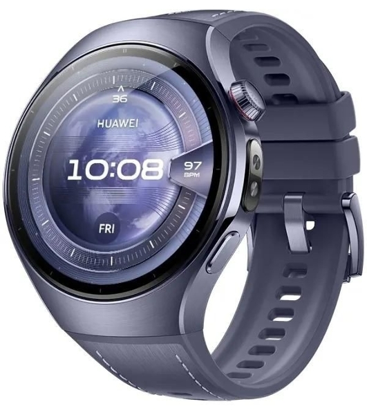 Умные часы Huawei Watch 5 Rates-L39L, 1.5' LTPO AMOLED, Wi-Fi, Bluetooth, NFC, IP69, серый / пурпурный
