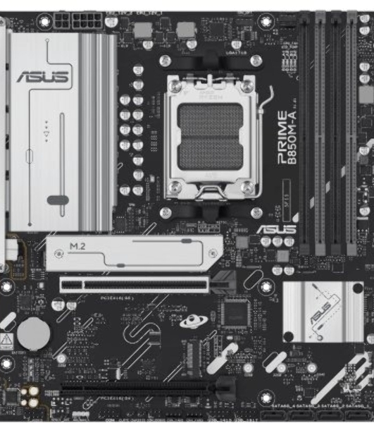 Материнская плата ASUS PRIME B850M-A-CSM, AM5, AMD B850, 4xDDR5, 4xSATA, 3xM.2, 1xPCIe 5.0 x16, 1xPCIe 4.0 x4, 2xDP, 1xHDMI, 1x2.5Gb LAN, 2xUSB-A 10Gbps, 2xUSB-A 5Gbps, 4xUSB-A 2.0, 3x3.5 мм, 7.1, mATX