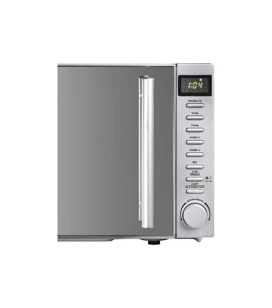 Микроволновая печь BBK 20MWG-733T/BS-M серебристый, 20 л, 700 Вт, переключатели - тактовый механизм, кнопки