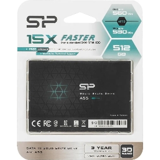 Накопитель SSD Silicon Power Ace A55, 512Gb, SATA III, 2.5', R/W 560/530