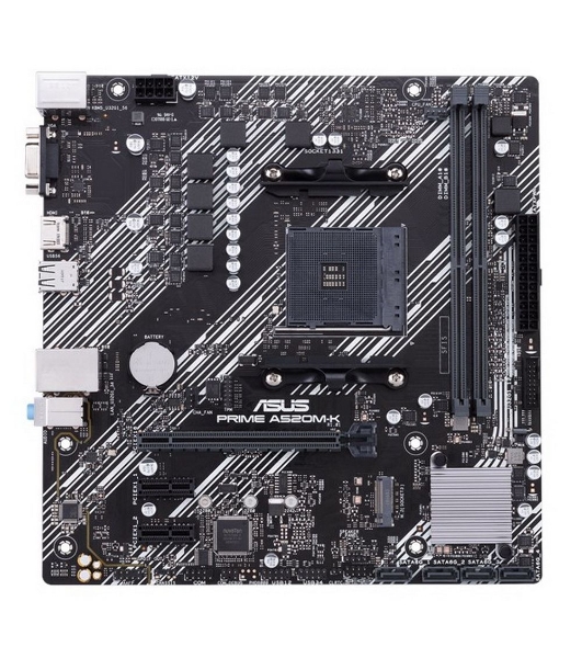 Материнская плата ASUS PRIME A520M-K, AM4, AMD A520, 2xDDR4, 4xSATA, 1xM.2, 1xPCIe 3.0 x16, 1xPCIe x1, 1xHDMI, 1xVGA, 1x 1Gb LAN, 2xUSB-A 2.0, 4xUSB-A 3.2 Gen 1, 3x3.5 мм, 7.1, mATX