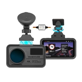 Видеорегистратор TrendVision TDR-725 Real 4K Max, 3840x2160, 3', GPS/ГЛОНАСС, Wi-Fi, G-сенсор, датчик движения, GPS-информатор