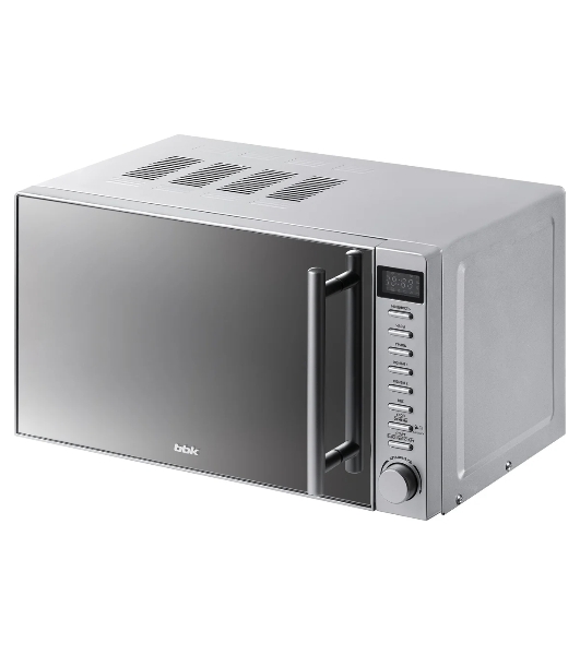 Микроволновая печь BBK 20MWG-733T/BS-M серебристый, 20 л, 700 Вт, переключатели - тактовый механизм, кнопки