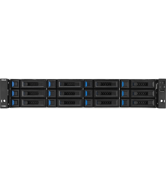 Серверная платформа ASUS VS320D-RS12-D1712154Z, 2U, Intel Xeon 64-bit 4-core, 4x DDR4 ECC DIMM, 12 x 2.5' SATA/SAS hsb, 1x 1GbE RJ45 LAN Port, 2x 12Gb/s SAS Wide Port, 1+1 850W