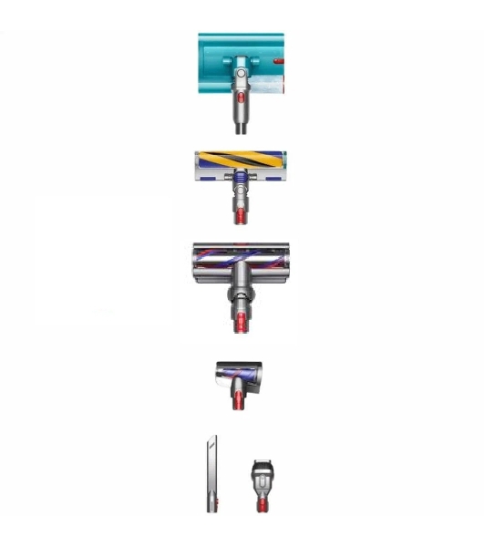 Пылесос вертикальный Dyson V15S SV47 Submarine Vac UK желтый/никель, питание от аккумулятора, 240 Вт, уборка влажная/сухая, пылесборник 0.75 л