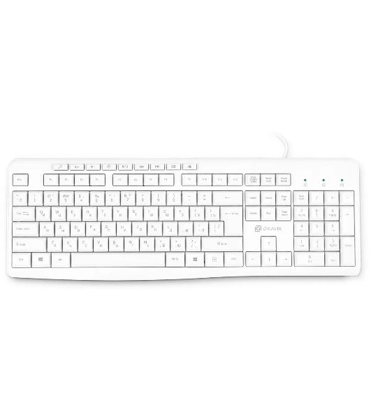 Клавиатура Oklick 305M проводная, USB Type-A, белый