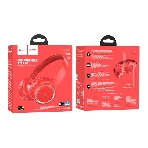 Беспроводные/проводные наушники Hoco W41 красный, накладные, Bluetooth + проводной, складная конструкция, до 7 ч, фото2
