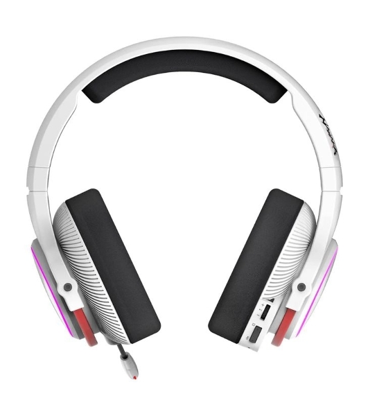 Гарнитура Bloody MR720 Naraka белый, беспроводная + проводная, радиоканал/Bluetooth/mini jack 3.5 мм, до 44 ч, подсветка