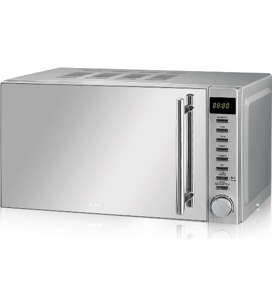 Микроволновая печь BBK 20MWG-733T/BS-M серебристый, 20 л, 700 Вт, переключатели - тактовый механизм, кнопки