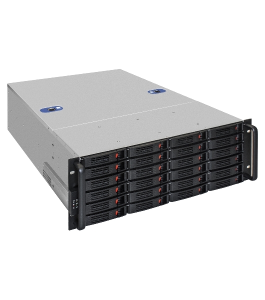 Серверный корпус ExeGate EX293583RUS Pro 4U660-HS24 (RM 19', высота 4U, глубина 660, БП 1200ADS, 24xHotSwap, USB)