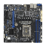 Материнская плата серверная ASUS P13R-M, LGA1700, Intel C262, 4xDDR5 (ECC), 8xSATA, 1xM.2, 1xPCIe 5.0 x16, 1xPCIe 3.0 x8, 1xVGA, 3x1Gb LAN, 3xUSB-A 10Gbps, mATX, фото 1