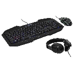 Комплект клавиатура+мышь Oklick HS-HKM100G проводной, USB, 2400 DPI, чёрный, фото 1