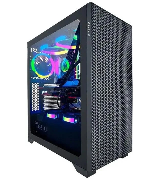 Компьютерный корпус Azza Hive черный без БП ATX 8x120мм 5x140мм 2xUSB 2.0 1xUSB 3.0 audio bott PSU