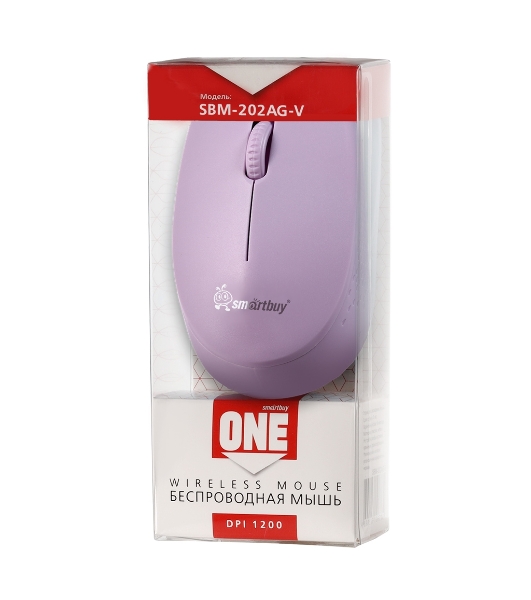 Мышь беспроводная Smartbuy (SBM-202AG-V) ONE 202AG-V с/фиолетовый