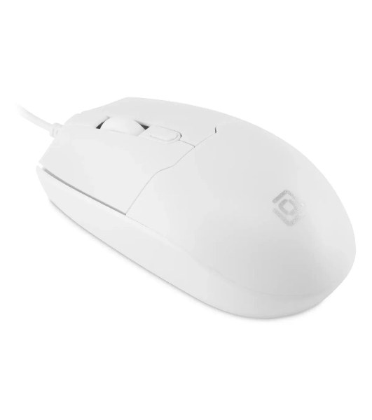 Мышь проводная Oklick 147M белый, 2000 dpi, USB, кнопки - 4