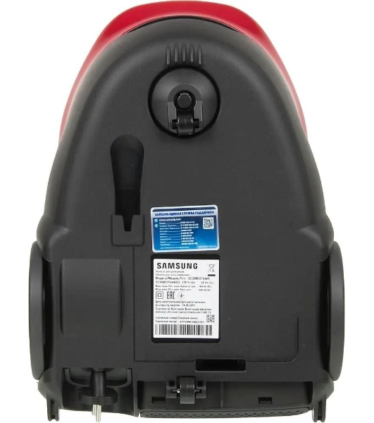 Пылесос Samsung VC20M257AWR красный, 460/2000 Вт, уборка сухая, пылесборник мешок 2.5 л