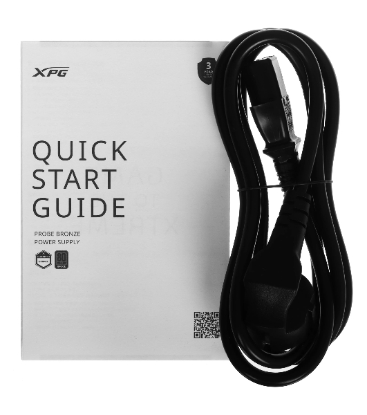 Блок питания ADATA XPG PROBE600B-BKCEU, 600Вт, 80 PLUS Bronze, 120мм, черный