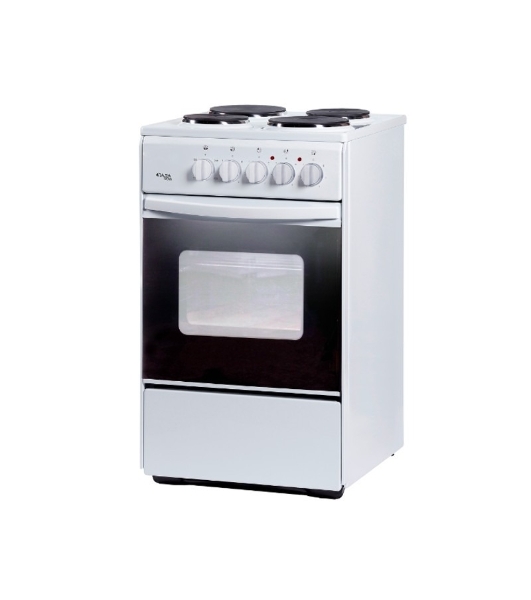 Плита электрическая Лада Nova AE 14027 W белый, конфорок 4 электрических, духовка 50 л, 50 см x 85 см x 60 см