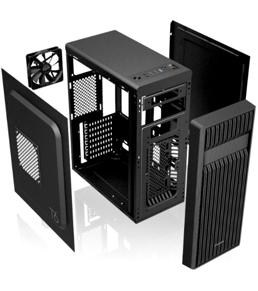 Компьютерный корпус Zalman ZM-T6 черный без БП ATX 1xUSB 2.0 1xUSB 3.0 audio bott PSU