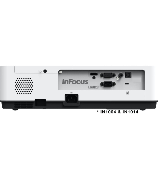 Проектор INFOCUS IN1049 3LCD, 5000 lm, WUXGA, 1.371.65:1, 50000:1, (Full 3D), 16W, 2хHDMI 1.4b, VGA in, CompositeIN, 3,5 мм audio IN, RCAx2 IN, USB-A, VGA out, 3,5 audio OUT, RS232, Mini USB B serv, RJ45, 3,3 кг