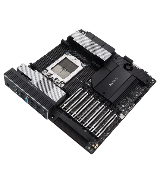 Материнская плата ASUS Pro WS WRX90E-SAGE SE, sTR5, AMD WRX90, 8xDDR5, 4xSATA, 4xM.2, 6xPCI-E 5.0 x16, 1xPCI-E 5.0 x8, 1xVGA, 2xMiniDP, 3x 10Gb LAN, 6xUSB-A 3.2 Gen 2, 1xUSB-A 2.0, 2xUSB-C USB4, 2x3.5 мм, 5.1, SSI EEB