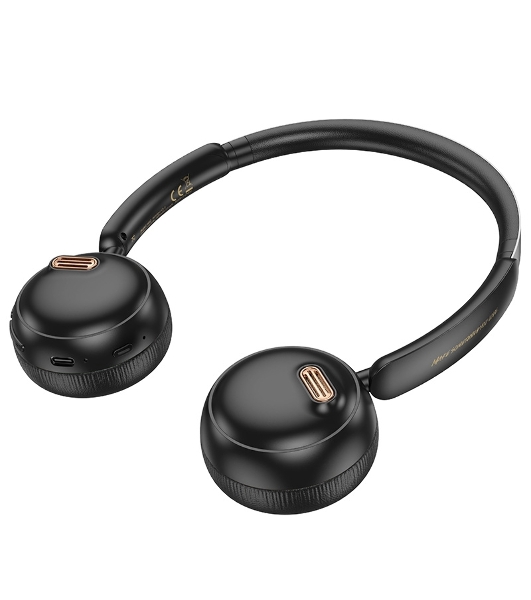 Беспроводные/проводные наушники Hoco W62 черный, полноразмерные, Bluetooth + проводной, складная конструкция, до 20 ч.