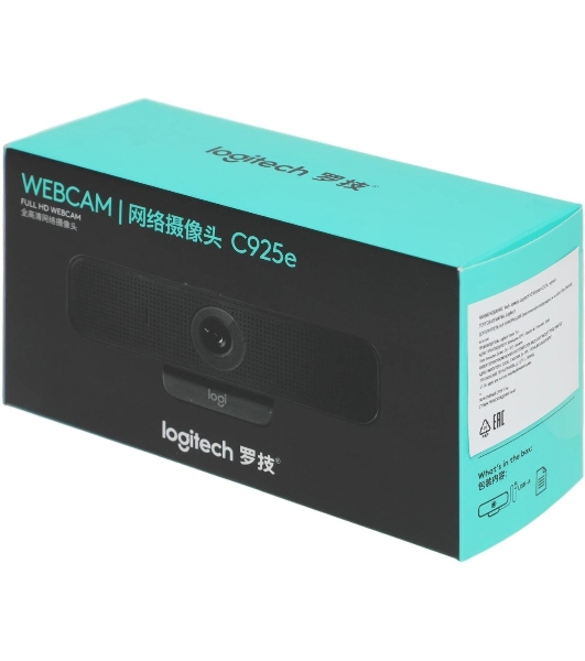 Веб-камера Logitech C925e 1920x1080, 30 кадр/с, USB Type-A, микрофон (2 шт, шумоподавление), автоматическая фокусировка, автоосвещение, шторка приватности, универсальное крепление