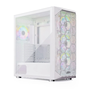Компьютерный корпус ABR Quantum белый (1хUSB Type-C, 2хUSB 2.0, HD Audio, 4xRGb Fan, ATX, E-ATX)
