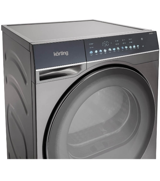Сушильная машина Korting KD 69IHP10 An антрацит, 10 кг, сушка - конденсационная, программ - 12, 59.5 x 85 x 62.7 см