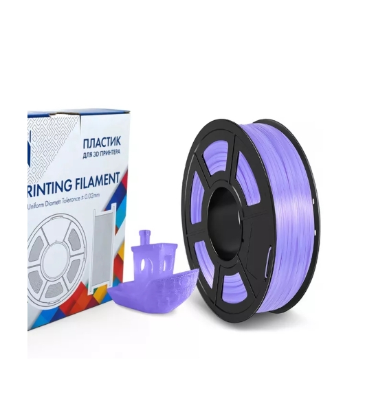 Филамент NVPrint TPU Trans. Purple для 3D печати диаметр 1.75мм длина 165 метров масса 0,5 кг