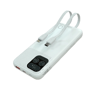Портативный аккумулятор More choice (4620202550606) PB55-10 с кабелем 1USB 3.0A - 10000mAh белый