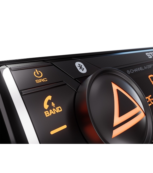 Автомагнитола AURA STORM-868DSP, 1 DIN, Bluetooth, USB Type-A, AUX, пульт ДУ