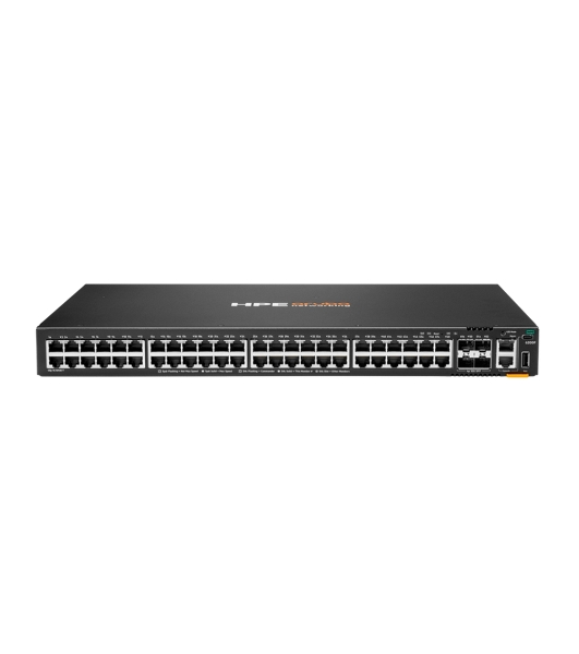 Коммутатор HPE Aruba Networking CX 6200F 48G 4SFP+, 48×1 Гбит/с + 4×10 Гбит/с SFP+, управляемый