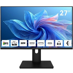 Монитор 27' Aiwa MQ271A IPS 2560x1440, 100 Гц, 4 мс, 16:9, 300 кд/м², HDMI 2.0, DP 1.2, USB-C (15 Вт), 3.5 Jack, динамики (2x3 Вт), FreeSync, G-Sync, черный