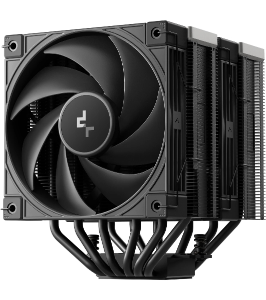 Кулер для процессора DEEPCOOL AK620 G2 LGA1851/1700/1200/115X/AM5/AM4 (8шт/кор, TDP 260W, PWM, DUAL Fan 120мм, 6 тепл. трубок, Copper Base, Wood-grain top cover, черный) RET (R-AK620G2-BKNNMN-GJD)