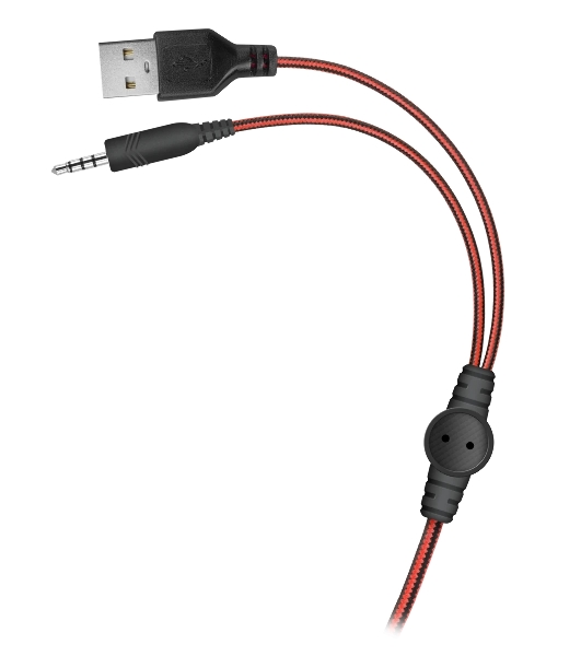 Гарнитура Defender Quake LED чёрный, проводная, подсветка