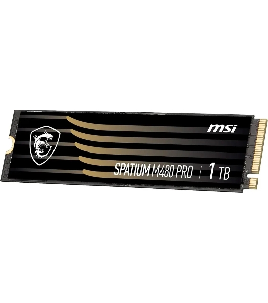 Накопитель SSD MSI SPATIUM M480 PRO, 1000Gb, M.2 2280, PCIe 4.0 x4, NVMe, R/W 7400/6000
