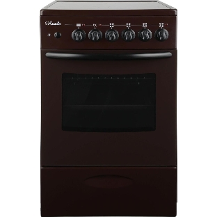 Плита электрическая Лысьва EF4004MK00 коричневый, конфорок 4 шт, духовка 57 л, 50 см x 84 см x 60 см (без крышки)