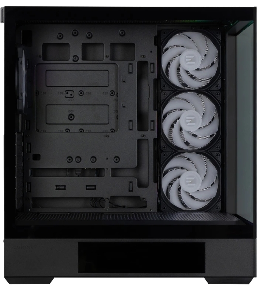 Компьютерный корпус ZALMAN P40 DS, ATX, черный, WINDOW, 9.1-inch LCD screen, 2xCombo(2.5” or 3.5”), 1x2.5”, 1xUSB TYPE-C, 2xUSB 3.0, SIDE 3x120мм ARGb, REAR 1x120мм ARGb