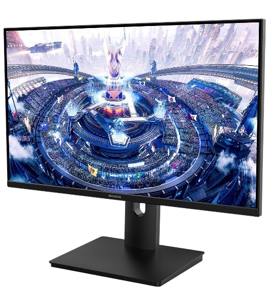 Монитор 27' Aiwa MQ271A IPS 2560x1440, 100 Гц, 4 мс, 16:9, 300 кд/м², HDMI 2.0, DP 1.2, USB-C (15 Вт), 3.5 Jack, динамики (2x3 Вт), FreeSync, G-Sync, черный