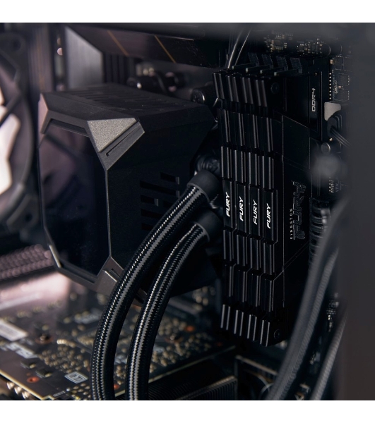 Оперативная память Kingston Fury Renegade, DDR4, 16GB (2x8GB), 3200MHz, CL16, DIMM, с радиатором, серый/черный