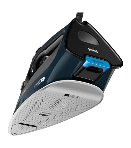 Утюг Braun SI9682DB черный/синий, 3200 Вт, 60 г/мин, 260 г/мин, 330 мл