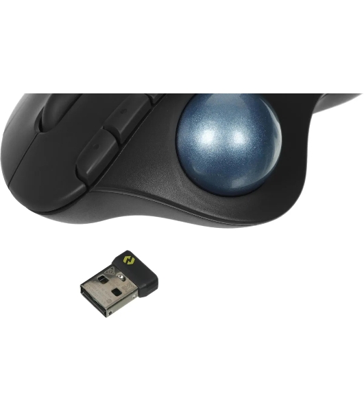 Трекбол Logitech M575S черный оптическая 2000dpi беспров. BT/Radio USB2.0 (910-007035)