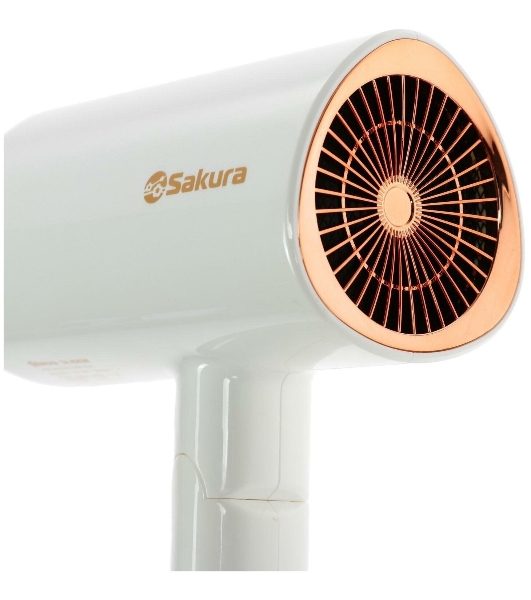 Фен SAKURA SA-4043W белый, 2000 Вт, компактный