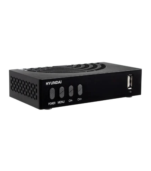 Приставка для цифрового ТВ Hyundai H-DVB440 черный, DVB-T2, DVB-T, DVB-C, HDMI, USB 2.0 x2